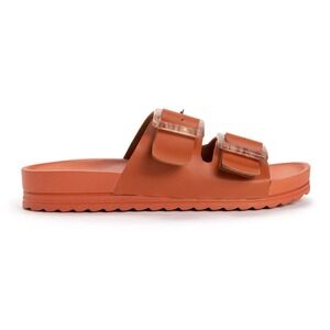 Muk Luks Grand Cayman Women's Sandals - Pumpkin Orange‎ Size 8 Slip-On